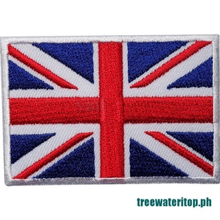 【Hot】UK Flag Embroidered Iron / Sew On Patch United Kingdom Badge Transfer