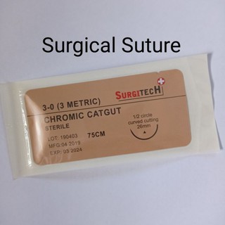 Surgitech Chromic 3-0 Catgut Cutting Edge Suture