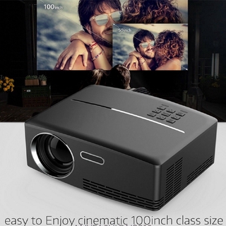4K Portable LED 3D HD 1080P Home Theater LCD Cinema Mini Projector +2x3D Glasses VvpT