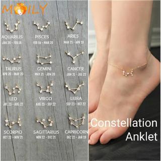MOILY Adjustable Constellation Anklets Horoscope Friendship