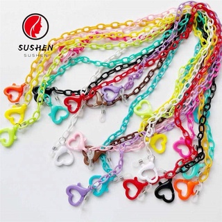 SUSHEN Children Glasses Holder Strap Candy Color protection Lanyard Glasses Chain Anti-lost Necklace Fashion Ultra Light Eyewear Accessories/Multicolor