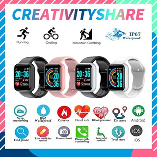 Y68 Waterproof Bluetooth Smart Watch Blood Pressure Fitness Tracker Heart Rate Monitor Smartwatch For Apple IOS Android
