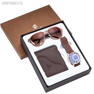 Gift Box Men's Gift Set Quartz Watch + Wallet + Sun Glasses With Exquisite (4)