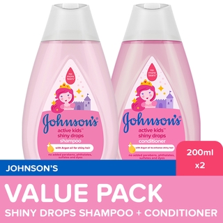 Johnson's Shiny Drops Shampoo and Conditioner 200ml Value Pack (1)