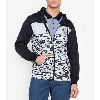 Freego Men Hoodie Jacket with icon embroidery and print