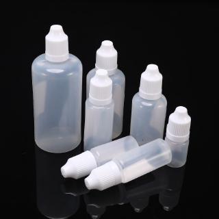 10PCS 10ml-100ml Empty Plastic Squeezable Eye Drop Bottles Eye Liquid Dropper Refillable Bottles Solvents Sample Drop Container
