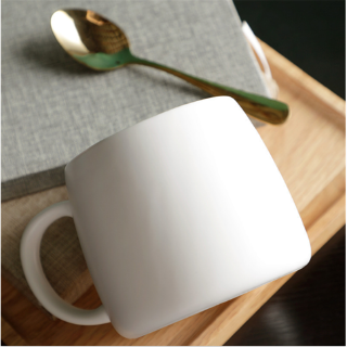 Nordic style Ceramic Coffee Cup Creative Vintage Cup Cafe Bar Supplies Breakfast Cup Mug with Handle Solid color (4)