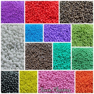 SEED BEADS many color beads pastel opaque color glass beads 50 grams per pack 3mm and 2mm