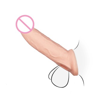 Soft Silicone Penis Extender Reusable Condoms Penis Sleeve Dick Cover Dildo Enlargement Man Cock Rin