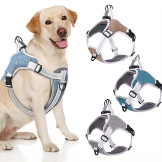 Reflective Pet Dog Harness with Leash Nylon Adjustable Dog Harness Vest for Small Dog and Big Large Dogs