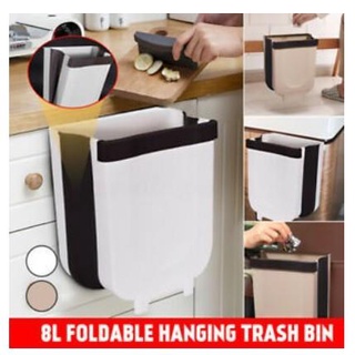 garbage can☒[COD] Kitchen Cabinet Hanging Foldable Trash Bin Trash Can Easy Open and Clean