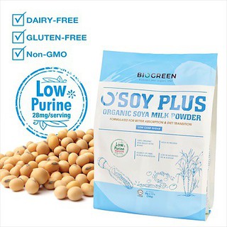 BIOGREEN O'Soy Plus Organic Low Sugar Soya Milk Powder (HALAL)