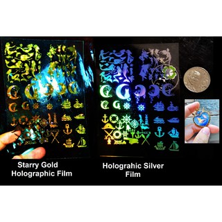 UV resin and Epoxy Resin: Holographic film for resin pieces (Nautical Theme and Mermaids)