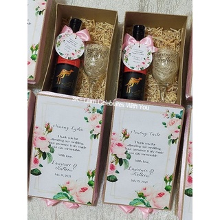 ☏Personalized wine glass & mini wine in a box (7)