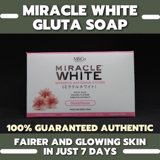 MIRACLE WHITE GLUTATHIONE WHITENING SOAP ( PRETTY SKIN SHOP)
