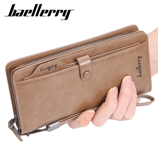 Baellerry Classic Business Men's Wallets Large Capacity Multi-function Zipper Mobile Phone Wallets Clutch Mens Wallets