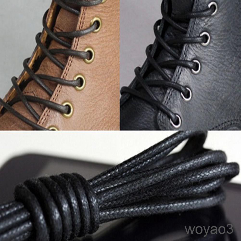 Waxed Round Shoe Laces Shoelace Bootlaces Leather Brogues Multi Color☆