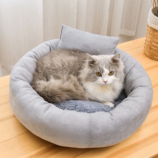 ✿Cat City✿Pet Dog Cat Bed Puppy House with Small Pillow Warm Soft Pet Cushion Dog Kennel Cat Bed