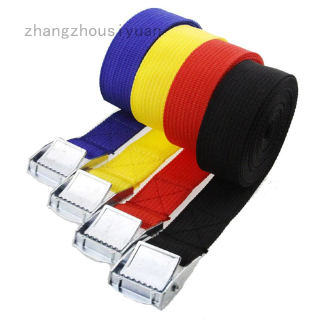 Car Tension Rope Tie Down Strap Strong Belt Luggage Bag Cargo Lashing With Metal Buckle
