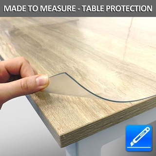 Front Desk Design Table Top Protector Plastic Clear 1.5mm (120x90cm) good for 4seater