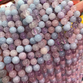【Stock】 Morganite Purple Morgan Stone Ball Natural Crystal Semi-product Sanzhu tricolor