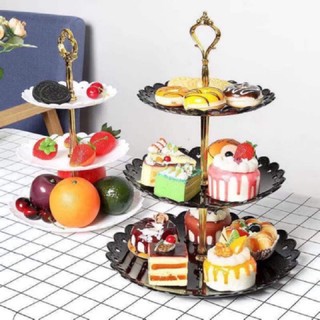 3Tier Cake Dessert Stand Cupcake Pastry Cookie Tray Rack Candy Buffet Fruit Holder for Wedding