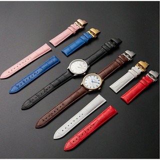 Leather watch strap men s and women s strap chain [high quality] [fake one pay ten] butterfly buckle