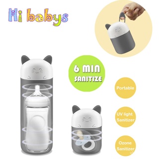 Portable Baby Milk Warmer Heater Infant Feeding Bottle Warmer UV Sterilizer Toddler Travel Heated Ca