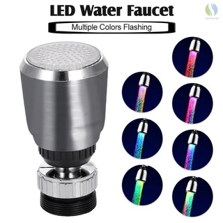 LED Water Faucet Light Water Stream Movable Water Faucet Automatically Multiple Colors Changing Water Faucet Tap for Kitchen Bathroom