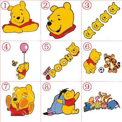 ~Winnie the Pooh Car Stickers Motorcycle Stickers Reflective Auto Window Decals