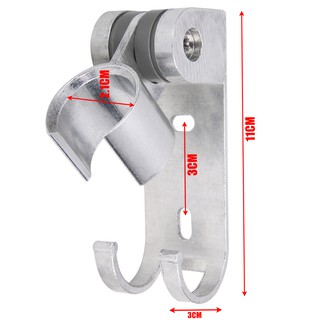 Bathroom Wall Mount 180°Rotating Adjustable Shower Head Holder Chrome Bracket (4)