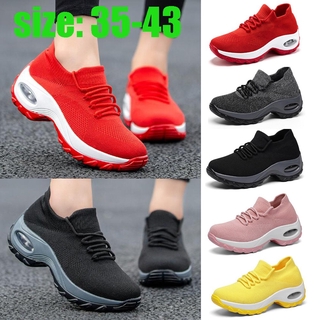 New sock sneakers women running shoes sports shoes platform Shoes Fashion Running Breathable wedges shoes 35-43#