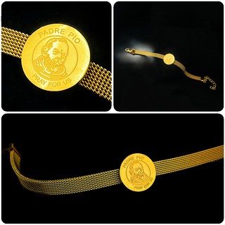 Padre Pio Bracelet for women stainless gold bracelet for women 18k gold bracelet for women adjust