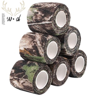 6 Roll Tape Cling Scope Wrap Camo Stretch Bandage Self-Adhesive Tape for Camping Bike Telescope