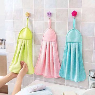 Soft Microfiber Hand Dish Wash Hanging Drying Towel cod