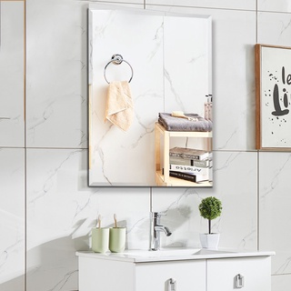 Frameless Mirror HD Bathroom Mirror Makeup Mirror Wall-mounted Bedroom Mirror Wall-mounted Decorat