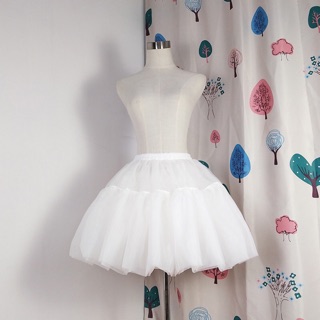 Petticoat, white fluffy skirt, free size for Lolita and Cosplay