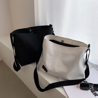 Japanese Student Canvas Bag Simple Shoulder Bag Women Messenger Bag Large Capacity Handbag Cloth Bag