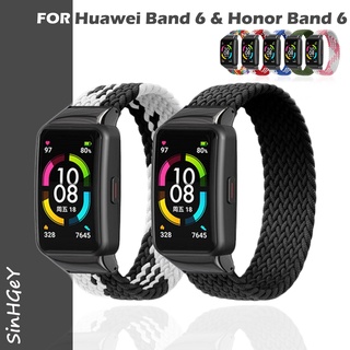 Huawei Band 6 Honor Band 6 Nylon Woven solo Loop Sports strap Replacement Wristband [Ready Stock]