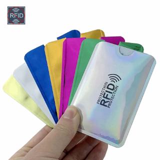 2pcs anti rfid nfc aluminum wallet lock reader bank card holder metal id credit card case protection card holder