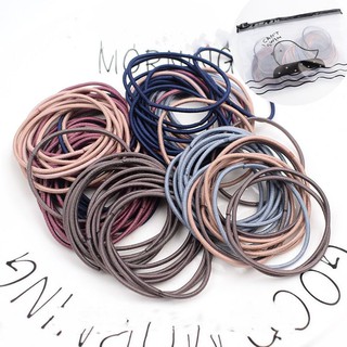 100pcs Korean simple thin wowen hair cord rubber band large hair ring