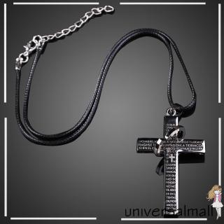 Cool Cross Pendant Necklace Boy Girl Jewelry Unisex Gun Black DDY9