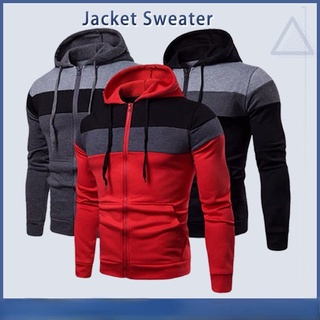 Hoodie Jacket Long Sleeve Outerwear Zipper Sweatshirts Men's Fashion