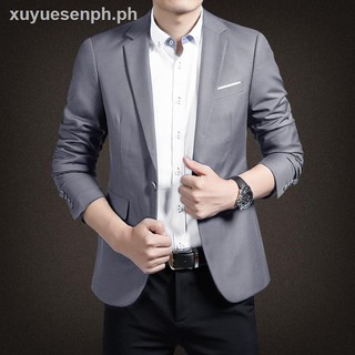 Men's coat▼✢Men s suit korean Men one Button slim fit Suit blazer Coat Jaet