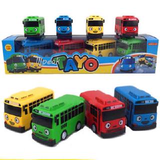 4 pcs/set Cars Toy Tayo Rogi Gani Rani The Little Bus TAYO Friends Mini Set Gift (1)