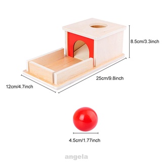 Home Tools Teaching Drop Toddlers With Ball Montessori Toy Infant Development Object Permanence Box