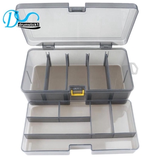 Ready Stock COD Plastic Dual Layer Waterproof Fishing Tackle Box Bait Storage Case DRP (1)