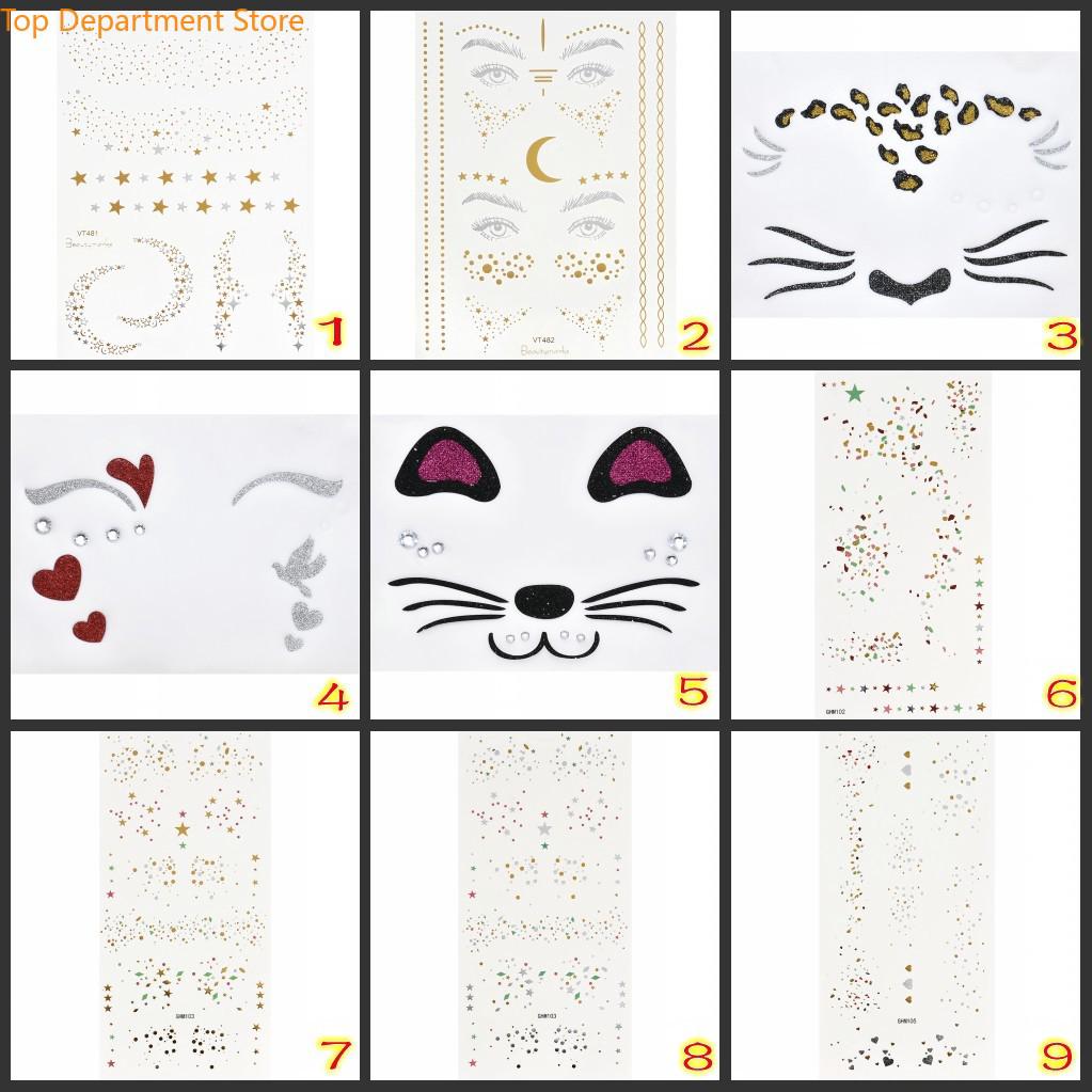 Face Temporary Tattoo Waterproof Freckles Stickers Eye Decal (9)