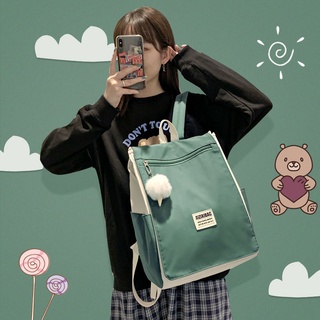 ins schoolbag female student Korean version of the simple large-capacity high school student backpac