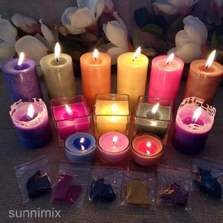 [SUNNIMIX] 48g/ 24 Colors- Candle Wax Dye Chips for DIY Soy Wax Oil Coloring Pigments